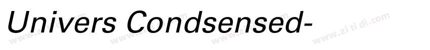 Univers Condsensed字体转换